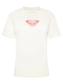 Koszulki i topy damskie - Roxy T-Shirt Oceanregular ERJZT06078 Écru Regular Fit - miniaturka - grafika 1