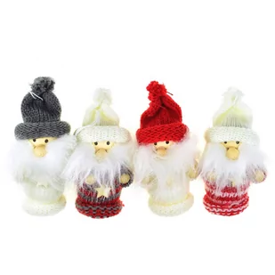 Zestaw ozdób bożonarodzeniowych Skrzaty z dzianiny, 4 szt. - Ozdoby bożonarodzeniowe - miniaturka - grafika 1