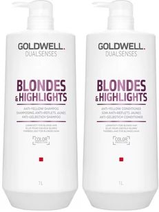 Goldwell Dualsenses Blondes & Highlights Zestaw neutralizujący 2 x 1000 ml - Zestawy kosmetyków damskich - miniaturka - grafika 1