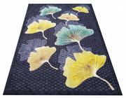 Dywany - Czarny nowoczesny dywan w kwiaty - Holdi - miniaturka - grafika 1