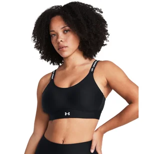 Biustonosz treningowy Under Armour UA Infinity Mid 2.0 Bra - czarny - UNDER ARMOUR - Bielizna sportowa damska - miniaturka - grafika 1