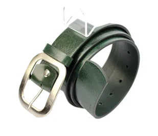 Pasek Skórzany Damski PAS-MAX (PL) Skóra Naturalna EXTRA Gładki 40 mm CIEMNY ZIELONY K111 - Paski - miniaturka - grafika 2