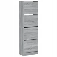 Szafki na buty - Szafka na buty z 4 uchylanymi szufladami, szary dąb sonoma - miniaturka - grafika 1