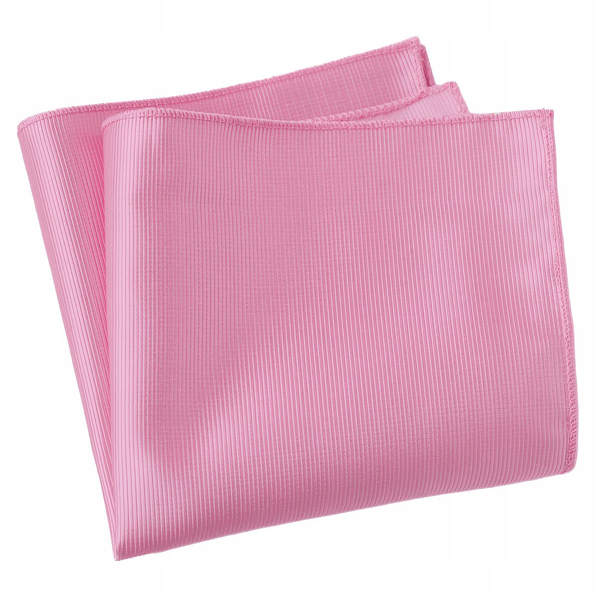 Poszetka męska w prążki - jasnoróżowa