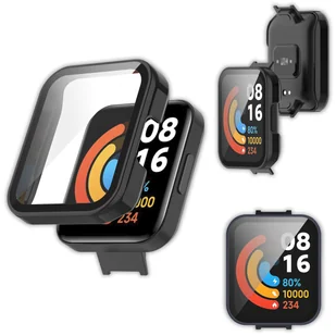 Etui ochronne + szkło 2w1 Vanfone do Xiaomi Redmi Watch 2 Lite, czarny - Akcesoria do smartwatchy - miniaturka - grafika 1