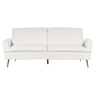 Sofy i kanapy - Sofa rozkładana VETTRE Złamana biel Welur Lumarko! - miniaturka - grafika 1