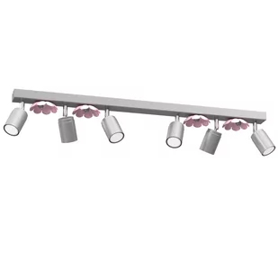 Luminex Flower 3874 plafon lampa sufitowa spot 6x8W GU10 srebrny/różowy - Lampy sufitowe - miniaturka - grafika 1