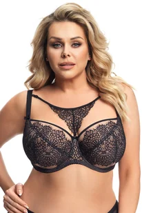 Gorsenia K677 Ravenna Biustonosz miękki, czarny - Biustonosze - miniaturka - grafika 1