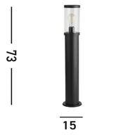 Lampy ogrodowe - Searchlight Słupek oświetleniowy, IP44, czarny - miniaturka - grafika 1