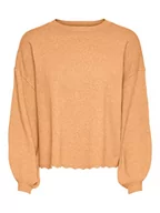 Swetry damskie - ONLY Damski sweter ONLRICA Life LS O-Neck CC KNT, Mock Orange/szczegóły: melanż, XS - miniaturka - grafika 1