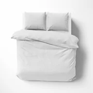 Pościel - Detexpol Pościel adamaszkowa 180x200 biała jednobarwna paski 1 cm Pure - miniaturka - grafika 1