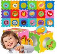 Maty piankowe - Mata piankowa puzzle piankowe podłogowe edukacyjne zwierzęta 36 el 180x90cm - miniaturka - grafika 1