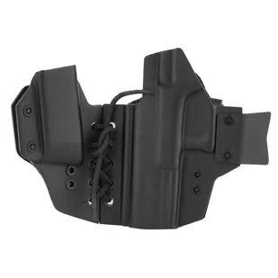 DOUBLETAP GEAR - Kabura wewnętrzna Kydex Appendix Elastic IWB z ładownicą do Glock 17 - Czarna - Odzież taktyczna i umundurowanie - miniaturka - grafika 2