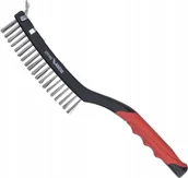 Narzędzia warsztatowe - Dedra Szczotka druciana 3-rzędowa+skrob,nierdzew,260mm,dwumat.uchw - miniaturka - grafika 1