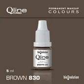 Pozostałe akcesoria kosmetyczne - Pigment do makijażu permanentnego brwi Bioevolution Brown 830 Qline Pro 5ml - miniaturka - grafika 1