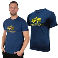 Odzież taktyczna i umundurowanie - Koszulka Alpha Industries Basic 100501 435 - Granatowa XXL - miniaturka - grafika 1