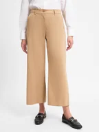 Spodnie damskie - Max Mara Weekend Damskie spodnie materiałowe - Urial Kobiety Bawełna beżowy jednolity, 34 - miniaturka - grafika 1