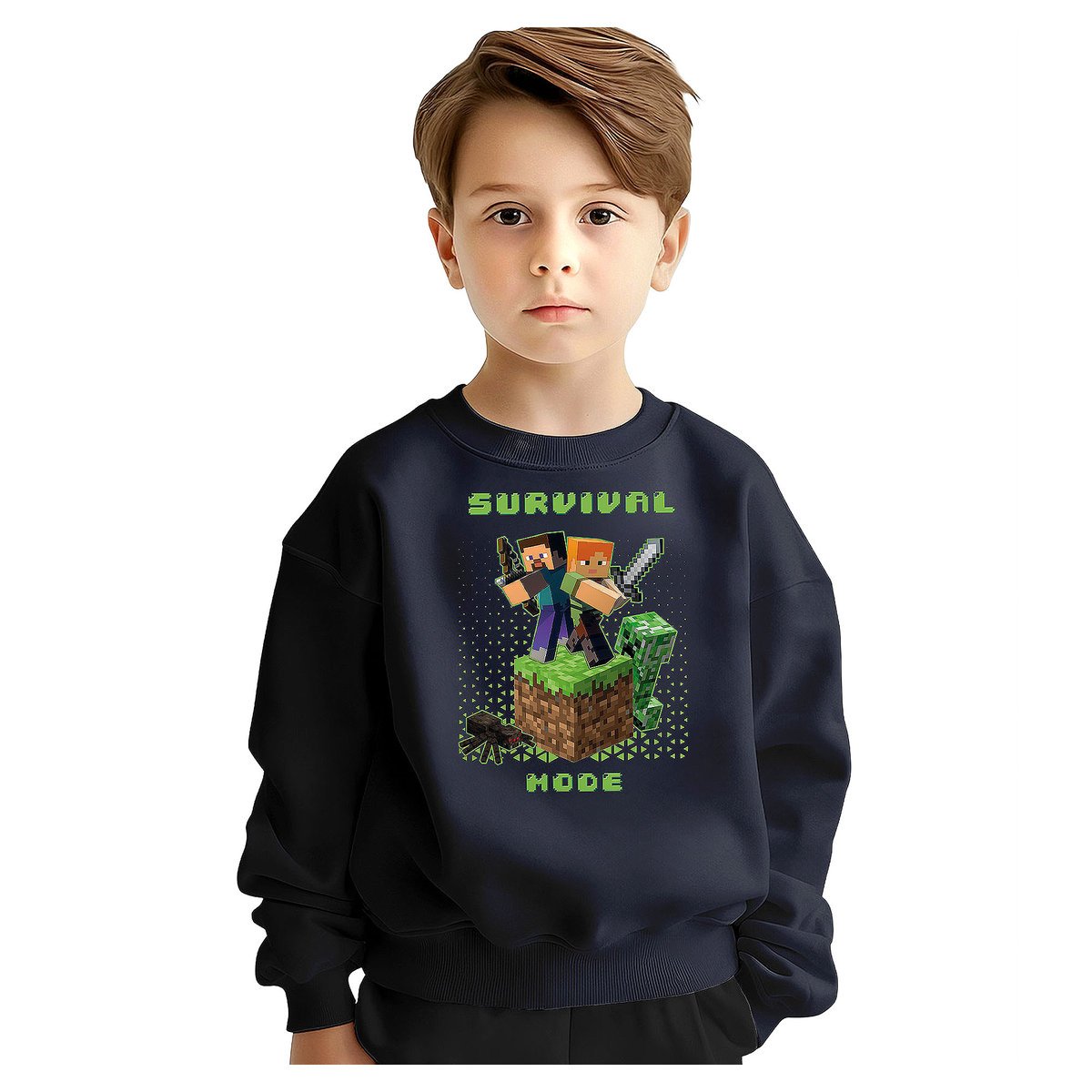 BLUZA DZIECIĘCA MŁODZIEŻOWA MINECRAFT 122-128 WZORY PREZENT JAKOŚĆ