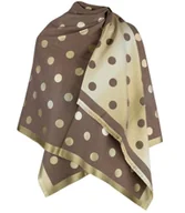 Apaszki i szaliki damskie - Elegancki dwustronny szalik z złotą nitką i wzorem w groszki - miniaturka - grafika 1