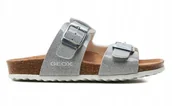 Klapki i japonki damskie - Geox Klapki Dziecięce Wsuwane Srebrne 25 Jtk - miniaturka - grafika 1