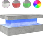 Ławy i stoliki kawowe - vidaXL Stolik kawowy z oświetleniem LED betonowy szary 90x50x40 cm - miniaturka - grafika 1