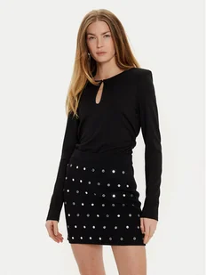 Sisley Bluzka 5Y0XLQ080 Czarny Slim Fit - Bluzki damskie - miniaturka - grafika 1