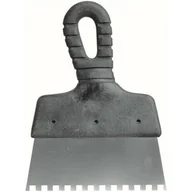 Narzędzia murarskie - Dedra Szpachelka zębata stal nierdzewna kwasoodporna do kleju 150 mm ząb 8x8 rączka plastikowa ZP150N/8 zp150n8 - miniaturka - grafika 1