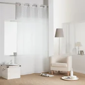 Firany - Douceur d'intérieur Douceur dintérieur Firana okienna na przelotkach MINNIE 140 x 240 cm biała z szarym dekorem 1625986 - miniaturka - grafika 1