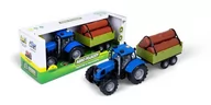Samochody i pojazdy dla dzieci - Dumel Agro pojazdy Traktor zielony z przyczepą 71011 - miniaturka - grafika 1