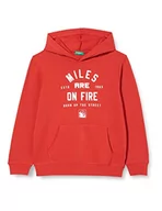 Bluzy dla chłopców - United Colors of Benetton Chłopięca bluza z kapturem z długim rękawem, Ciemnoczerwony 29 l, 150 - miniaturka - grafika 1