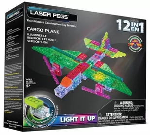 Laser Pegs 12 in 1 Cargo Plane G1670B - Klocki - miniaturka - grafika 1