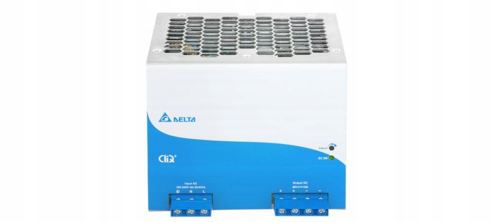 Delta Electronics Zasilacz Uniwersalny 10A na Szynę Din, Model DRP048V480W1