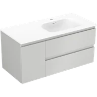 Szafki łazienkowe - Mexen Orio szafka łazienkowa 100 cm z umywalką Vela prawą, 2S, 1D, szara mat/biała mat - 91A13-10047-3-BBFFF62-W23P01 - miniaturka - grafika 1