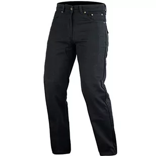 Bikers Gear Australia Ochronne spodnie motocyklowe z kevlarem o klasycznym kroju, z kevlarem, ze zdejmowanym ochraniaczem CE1621-1, czarne, rozmiar 42S - Odzież motocyklowa - miniaturka - grafika 1