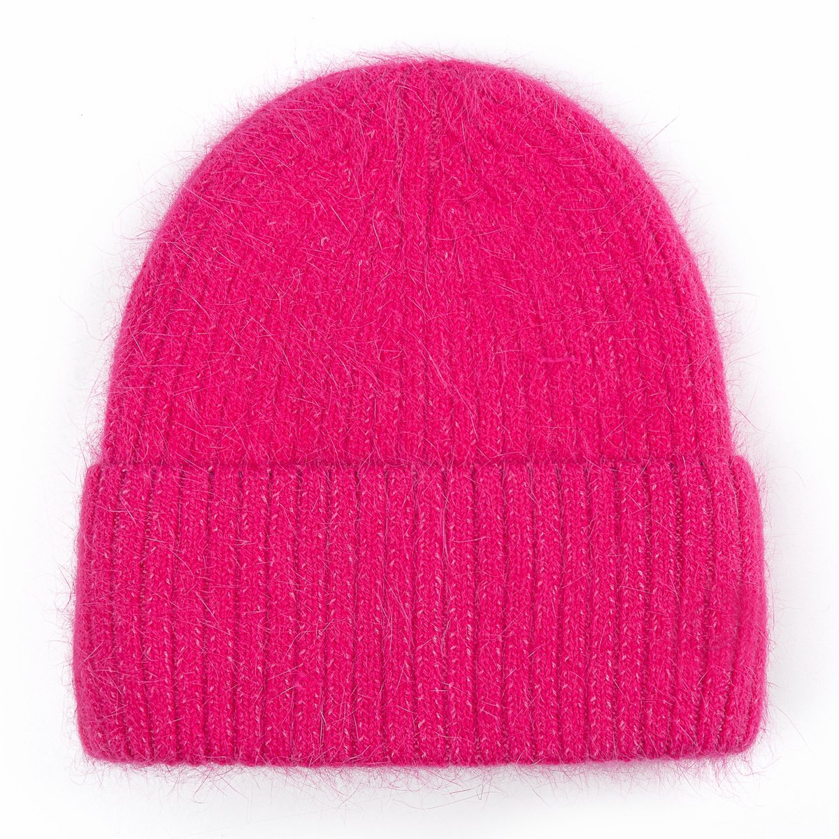 DAMSKA ELEGANCKA CZAPKA WEŁNIANA WEŁNA ZIMOWA NA ZIMĘ 60% Angora RÓŻOWA