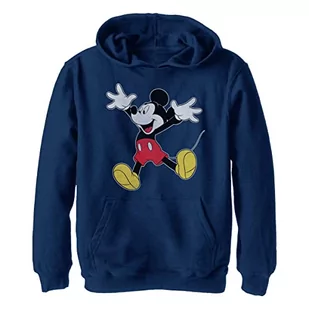 Disney Chłopięca bluza z kapturem Mickey Jump, granatowa Heather, M, granatowy Heather, M - Bluzy dla chłopców - miniaturka - grafika 1