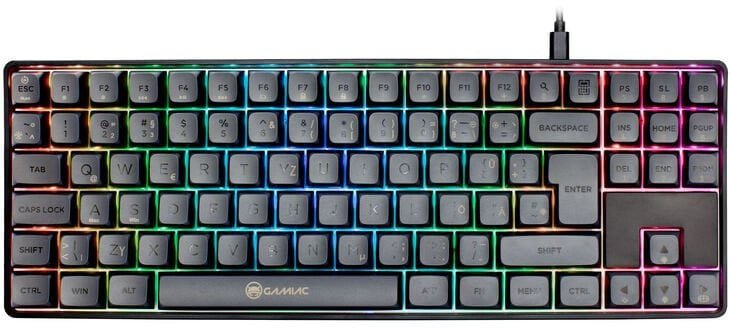 GAMIAC TKL90G Gaming Keyboard, Kailh Red - black/grey GAKM-G90DW14.11