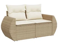 Sofy ogrodowe - Elior Beżowa dwuosobowa sofa ogrodowa N2-D28 - miniaturka - grafika 1