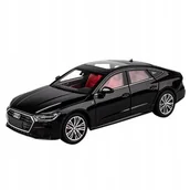 Zabawki zdalnie sterowane - AUDI A7 LIMOUSINE METALOWY MODEL SAMOCHODU 1:24 DŹWIĘK ŚWIATŁO CZARNY - miniaturka - grafika 1