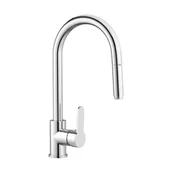 Baterie kuchenne - Bateria zlewozmywakowa Elia z wyciąganą wylewką chrom Invena - miniaturka - grafika 1