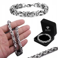 Bransolety męskie - GRUBA BRANSOLETKA Męska Srebrna Bransoletka KRÓLEWSKI Bizantyjski - miniaturka - grafika 1