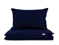 Pościel dla dzieci - Pościel dziecięca 100x135 bawełniana granatowa z plecaczkiem - miniaturka - grafika 1