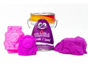 Zabawki kreatywne - Ultra Piasek 150g fioletowy + foremka Lew - EPEE - miniaturka - grafika 1