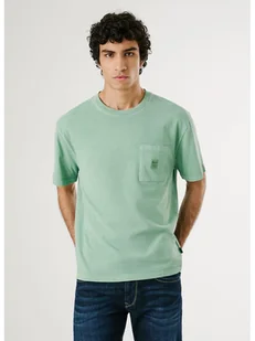 Pepe Jeans Koszulka w kolorze zielonym - Koszulki męskie - miniaturka - grafika 1