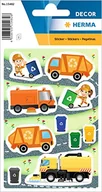Etykiety do drukarek - HERMA 15482 naklejki dla dzieci, Müllmann (30 naklejek, papier, matowe) samoprzylepne, z motywem permanentnym, etykiety dla dziewcząt i chłopców, kolorowe - miniaturka - grafika 1