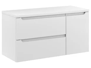 Szafka Wisząca Z Blatem ETH 90 cm D Lewa - Biały Mat - Szafki łazienkowe - miniaturka - grafika 1