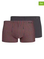 Majtki męskie - Skiny Bokserki (2 pary) w kolorze czerwono-granatowym - miniaturka - grafika 1
