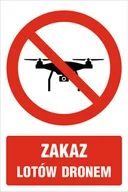 Akcesoria BHP - Tabliczka Zakaz lotów dronem 10x15cm PCV 1mm - miniaturka - grafika 1