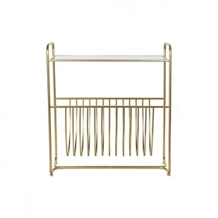Emaga Półka na czasopisma DKD Home Decor Lustro Złoty Metal (76 x 35 x 83 cm) - Wieszaki i stojaki - miniaturka - grafika 1
