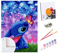 Malowanie po numerach - Zestaw Do Malowania Po Numerach, 20X30 Cm, Stitch I Motylek - miniaturka - grafika 1